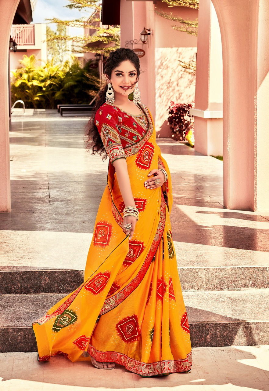 Mangalam Vol 2 By Stylewell Bandhej Wedding Sarees Catalog